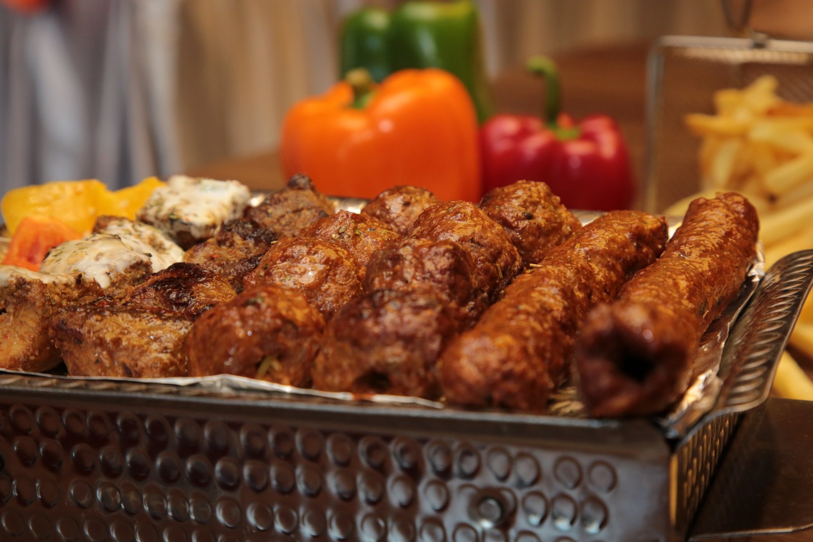 The lunch buffet, live counters