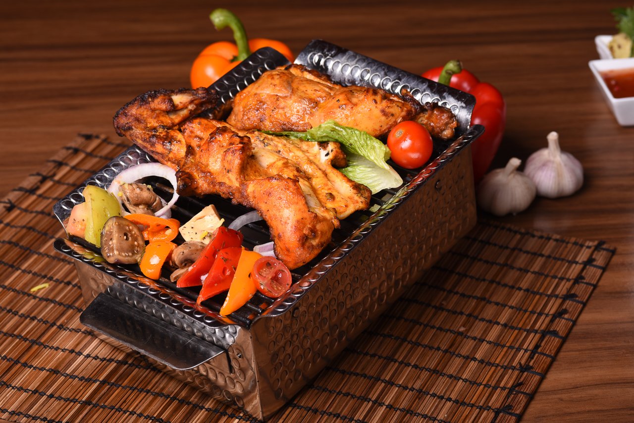 Charcoal grilled chicken