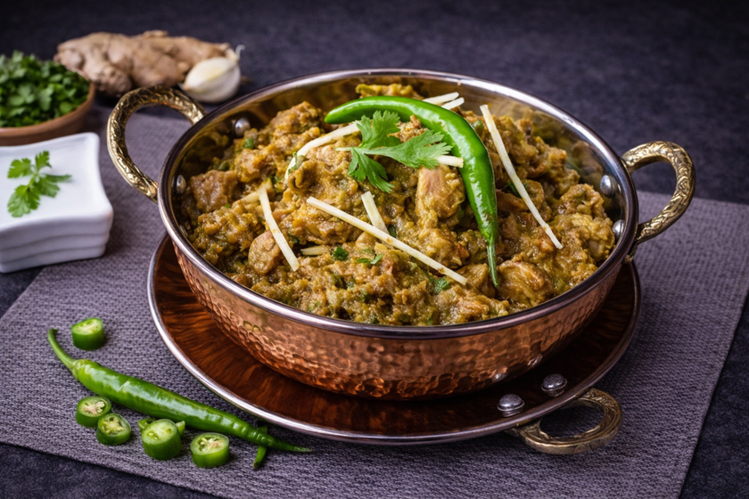 Hari Mirch Karahi (Mut)